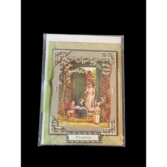 4 Handmade Victorian Greeting Cards, Especially For You, Envelopes And Poly Bags - Picture 2 of 9